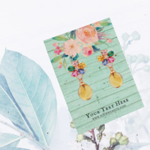 Earring Jewellery Display Card • Rustic Floral