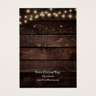 Earring Jewellery Display Card, Rustic String ligh