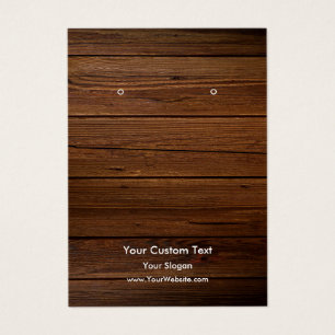 Earring Jewellery Display Card, Rustic Wood Ring