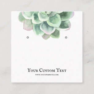 Earring Jewellery Display Card • Succulent Flower