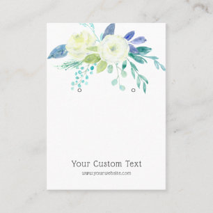Earring Jewellery Display Card • Watercolor Floral