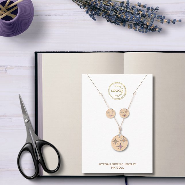 Earring Necklace Display  Logo White  Business Card (Creator Uploaded)