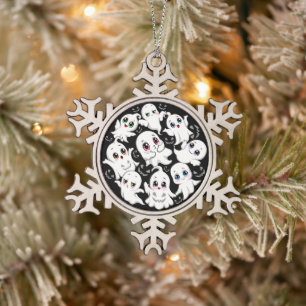 Earrings Snowflake Pewter Christmas Ornament