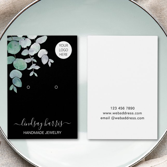 Earrings Watercolor Black Jewellery Display Card (Creator Uploaded)