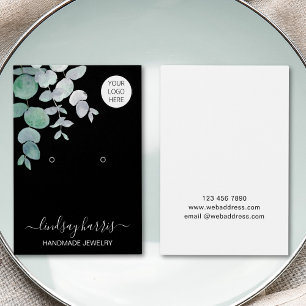 Earrings Watercolor Black Jewellery Display Card