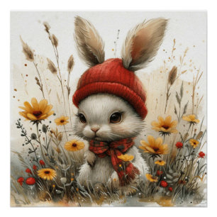 Ears of Elegance: A Bit of Whimsy Bunny Poster