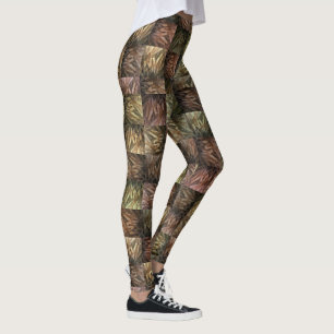 Ears Of Wheat Abstract Pattern, Leggings