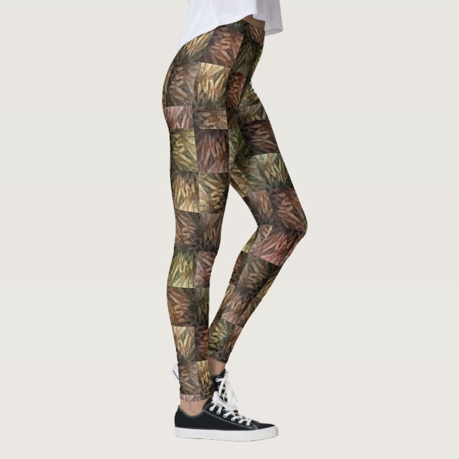 Ears Of Wheat Abstract Pattern, Leggings (Right)