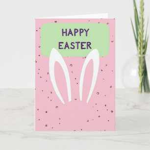 Ears Pattern Happy Easter Card