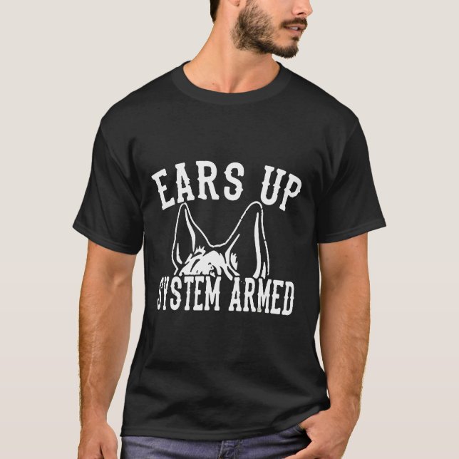 Ears Up German Shepherd T-Shirt (Front)