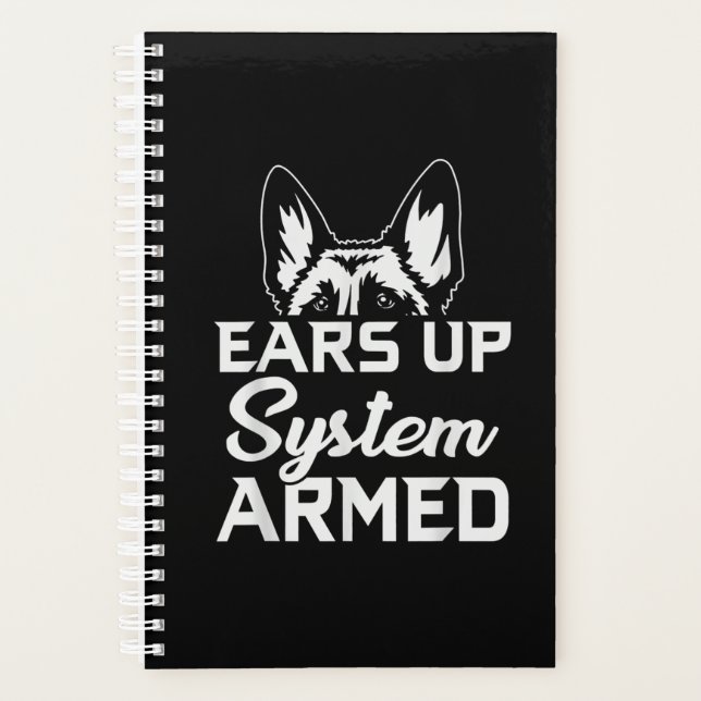 ears up system armed german shepherd planner (Front)