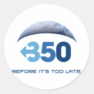 Earth 350 classic round sticker