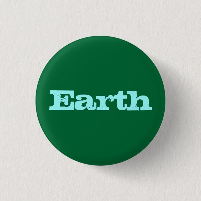 Earth 3 Cm Round Badge (Front)
