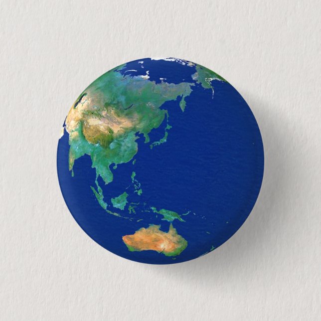 Earth 3 Cm Round Badge (Front)