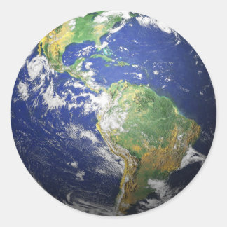 Earth - 3D Effect Classic Round Sticker
