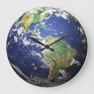 Earth - 3D Effect Large Clock