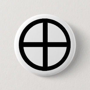 EARTH 6 CM ROUND BADGE