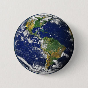 Earth 6 Cm Round Badge