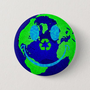 Earth 6 Cm Round Badge