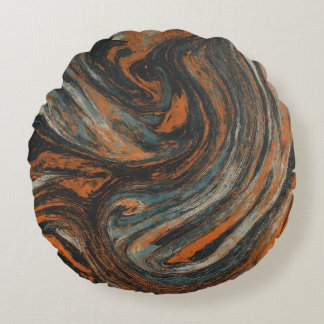Earth Abstraction Round Cushion