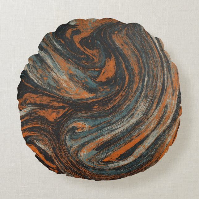 Earth Abstraction Round Cushion (Front)