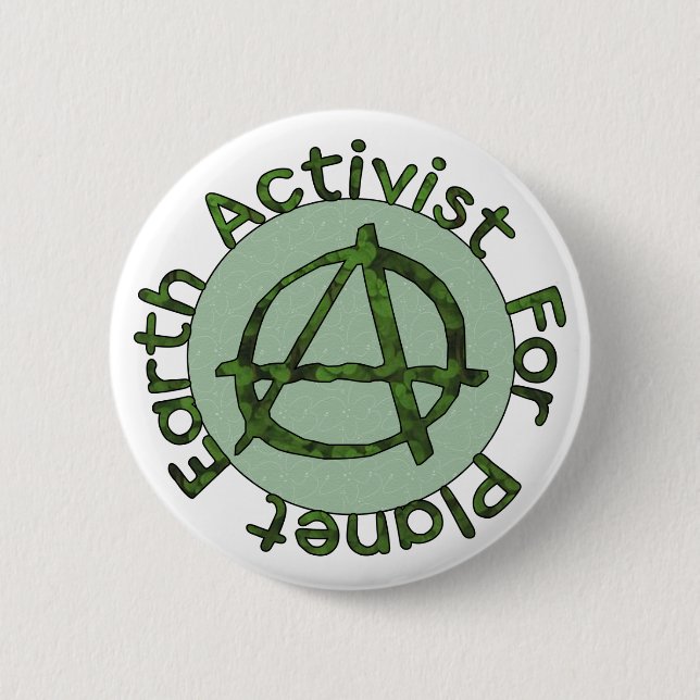 Earth Activist 6 Cm Round Badge (Front)