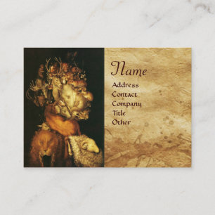 EARTH / ALLEGORY WITH WILD ANIMALS BUSINESS CARD