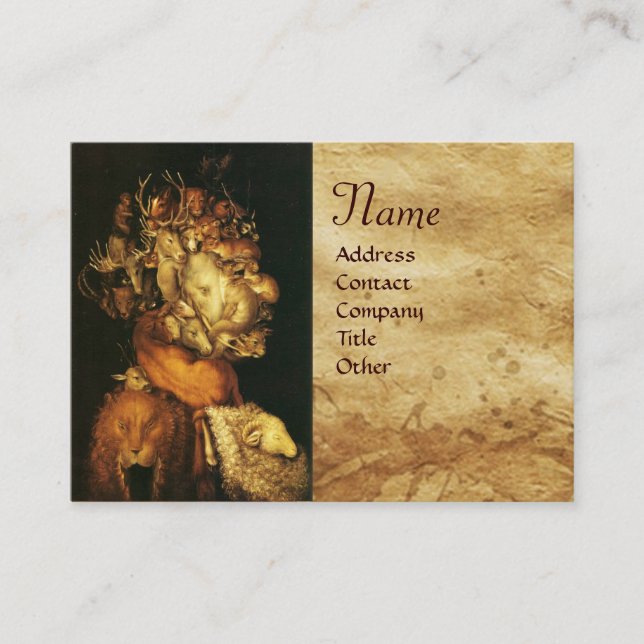 EARTH / ALLEGORY WITH WILD ANIMALS BUSINESS CARD (Front)