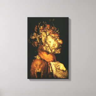 EARTH / ALLEGORY WITH WILD ANIMALS CANVAS PRINT