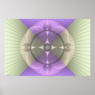 Earth and Mars Cross Per Martineau Poster