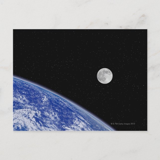 Earth and Moon 2 Postcard (Front)