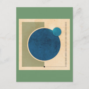 Earth And Moon Graphic Postcard