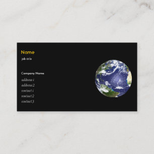 Earth and nine planets business card