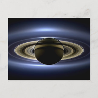Earth and Saturn Postcard