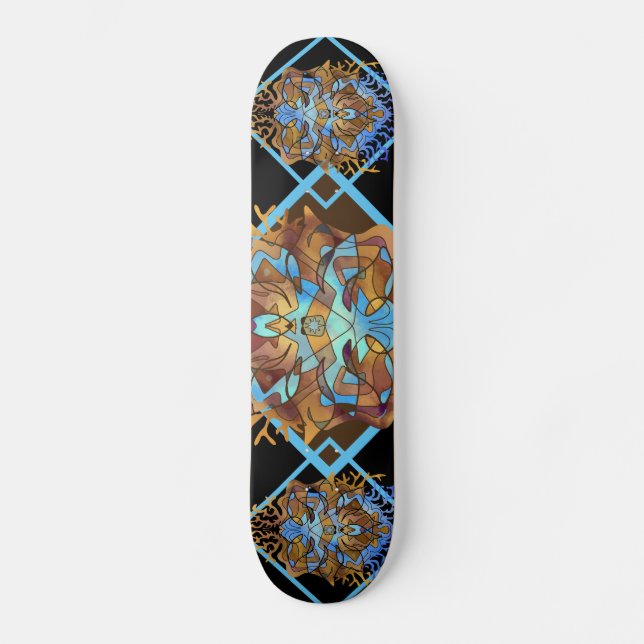 Earth and Sky Mandala Skateboard (Front)
