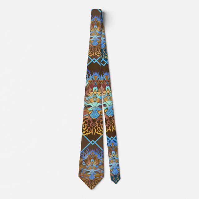 Earth and Sky Mandala Tie (Front)