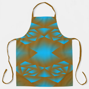 Earth And Sky Ombre Geometric Abstract Art Apron