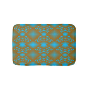 Earth And Sky Ombre Geometric Abstract Art Bath Mat