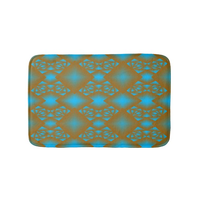 Earth And Sky Ombre Geometric Abstract Art  Bath Mat (Front)