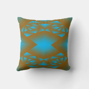 Earth And Sky Ombre Geometric Abstract Art Cushion