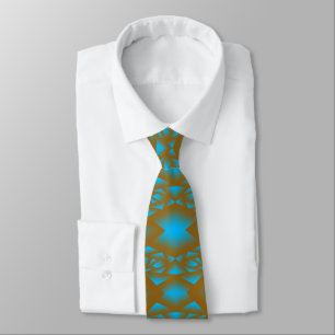Earth And Sky Ombre Geometric Abstract Art Tie
