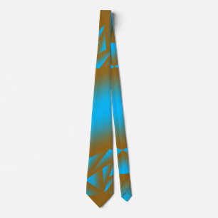 Earth And Sky Ombre Geometric Abstract Art Tie