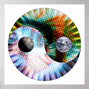 Earth And Space Poster