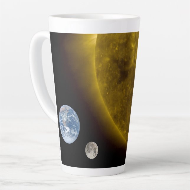 Earth and sun latte mug (Left Angle)
