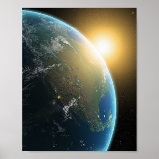 Earth and Sun Poster
