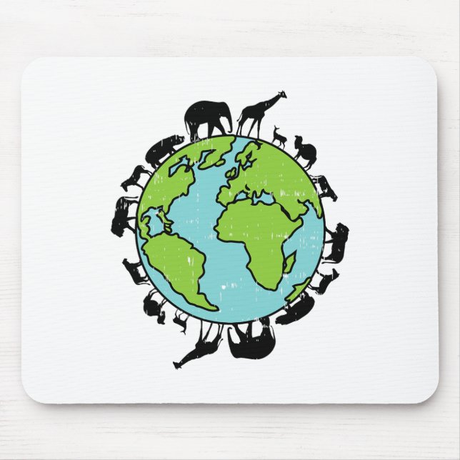 Earth Animals Wildlife Conservation Environmentali Mouse Pad (Front)