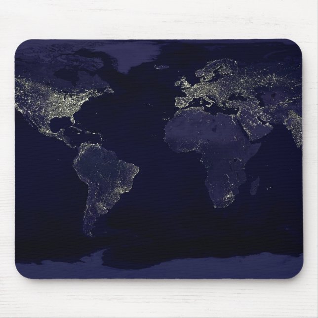 Earth at Night Mouse Pad (Front)