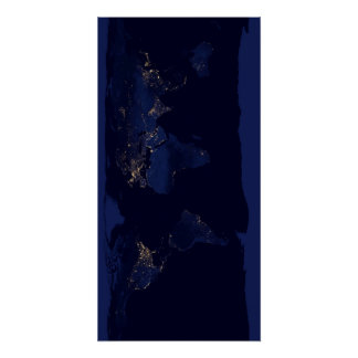 Earth at Night Poster