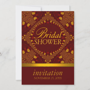 Earth Batik Tribal Bridal Shower Party Invites