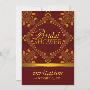 Earth Batik Tribal Bridal Shower Party Invites